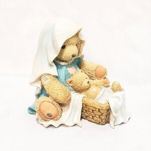Cherished Teddies Nativity Maria & Baby 1992 Enesco 950688 3" Figurine